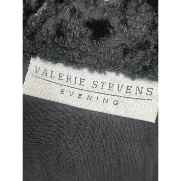 Valerie Stevens 6 Black Velvet Burnout Tunic Jacket Sheer Paisley Goth Witchy - Picture 4 of 12